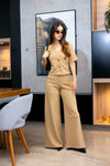 Conjunto estilo Chanel con pantalón y saco