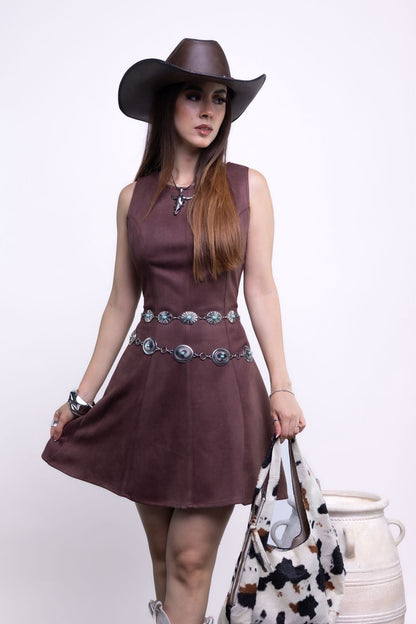 Vestido de gamuza