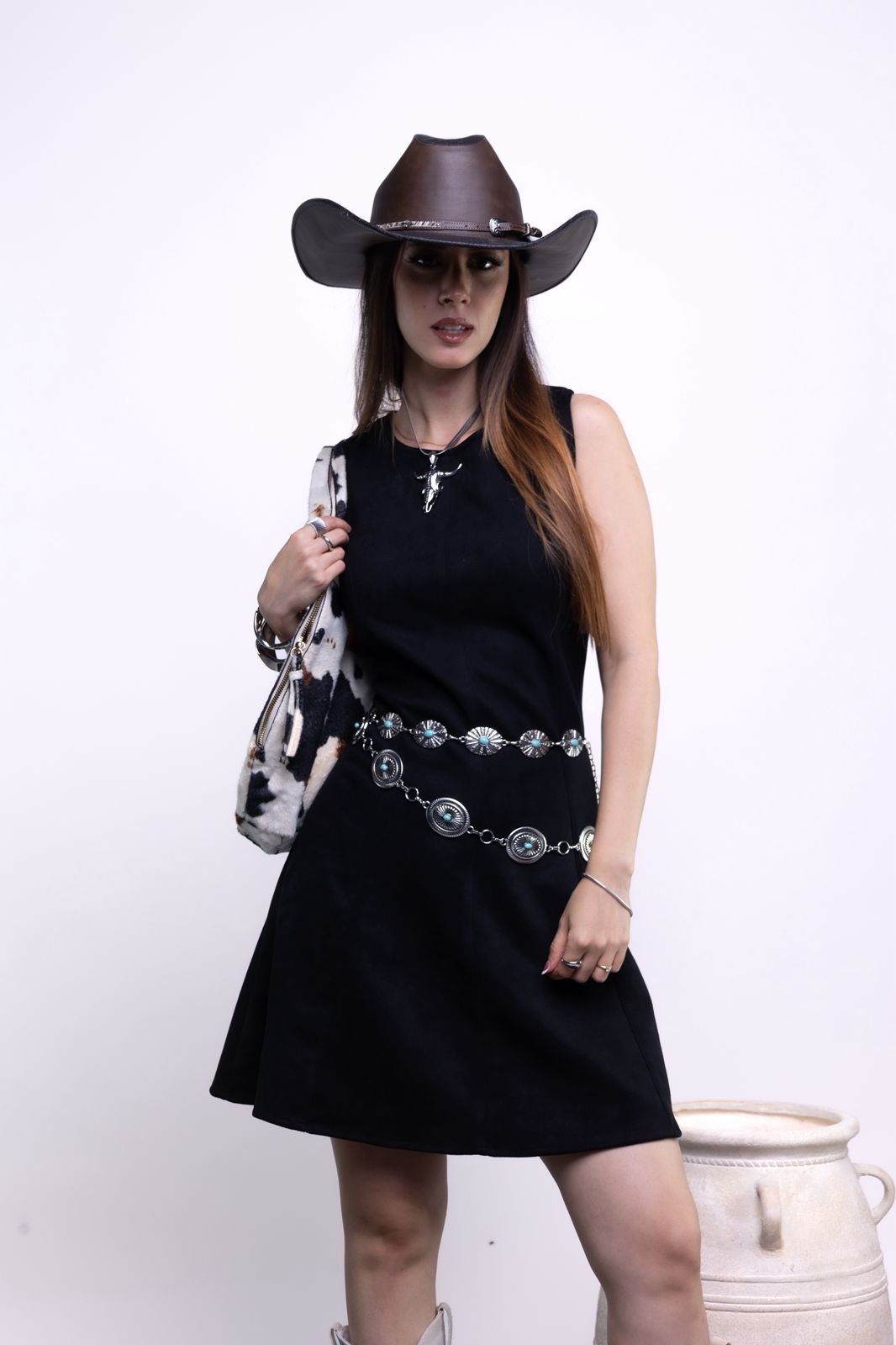 Vestido de gamuza