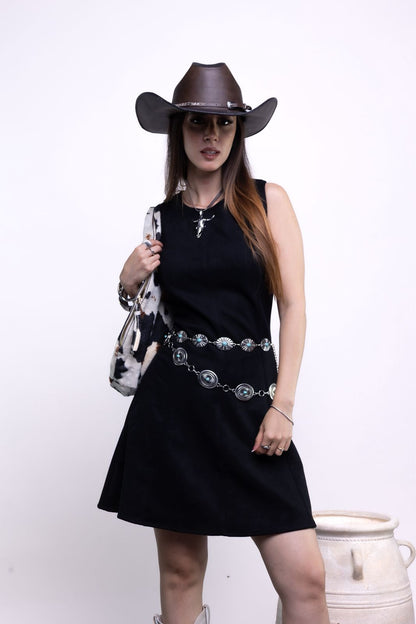 Vestido de gamuza