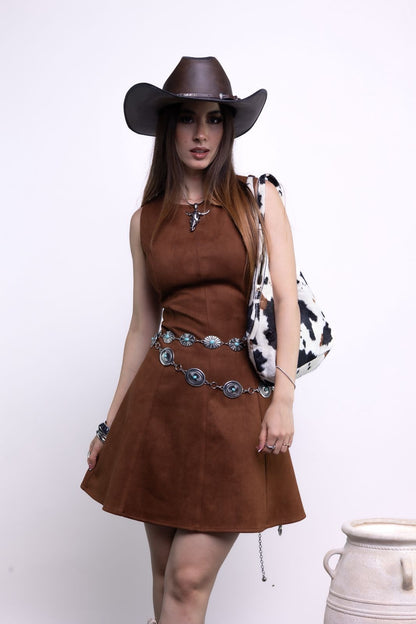 Vestido de gamuza
