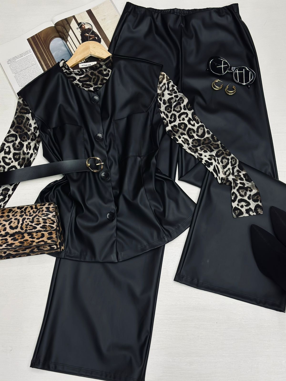 Conjunto de 3 Piezas en Vinipiel