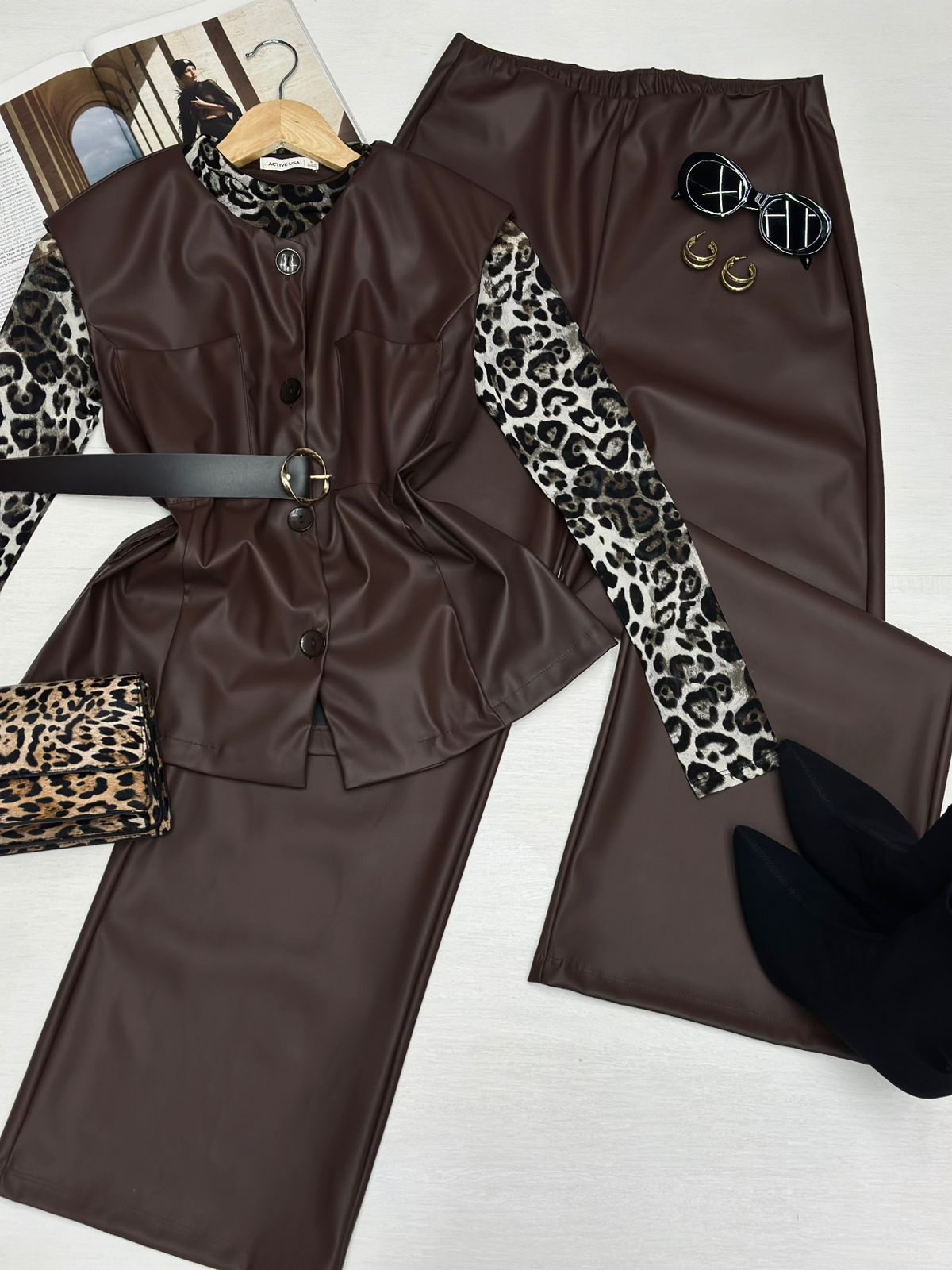 Conjunto de 3 Piezas en Vinipiel