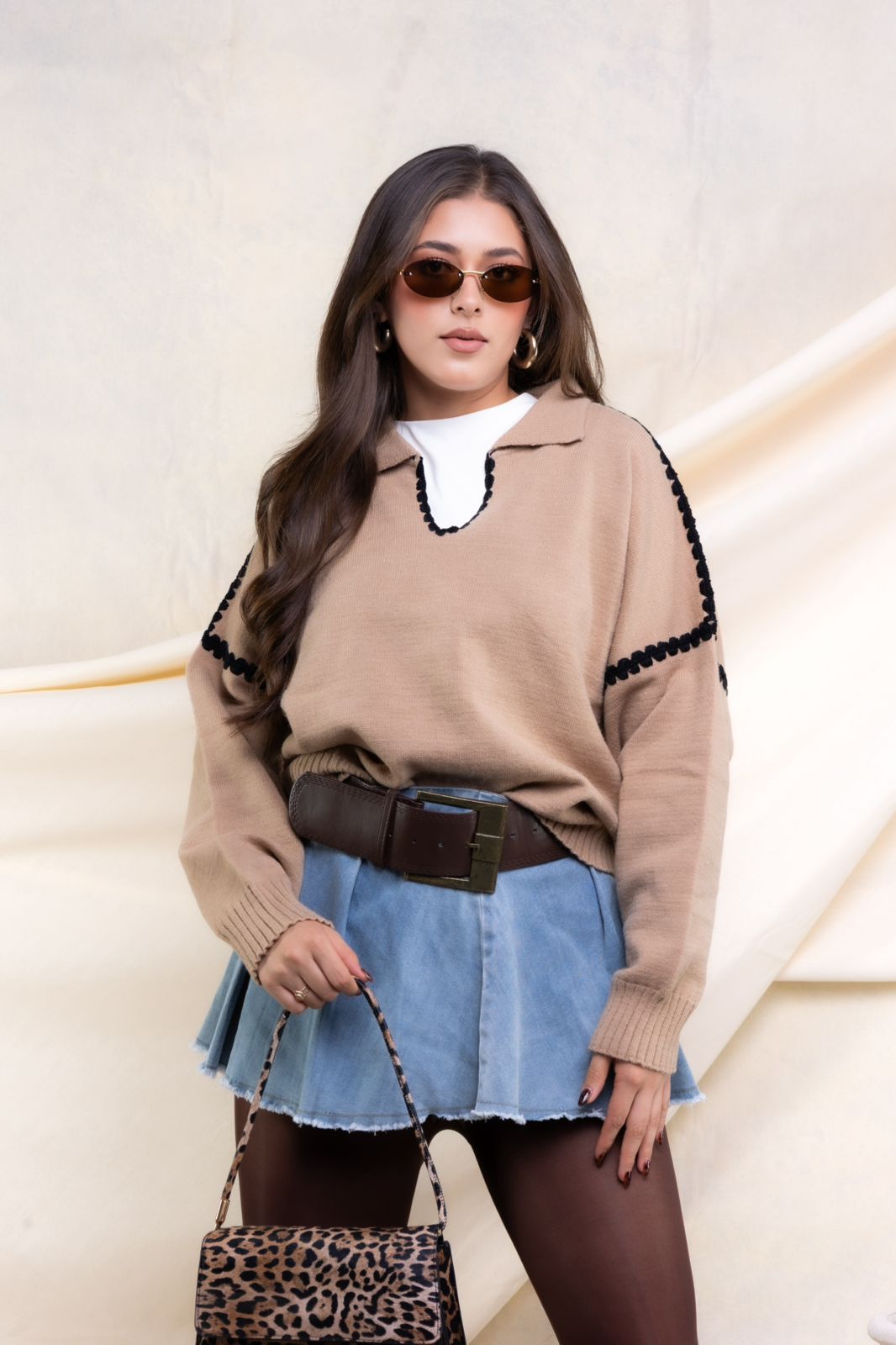 Suéter Tejido con Cuello Polo