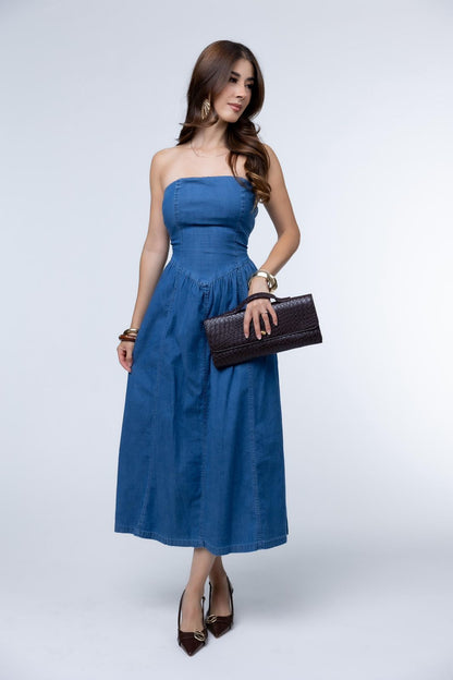 Vestido Midi de Mezclilla Globo Premium