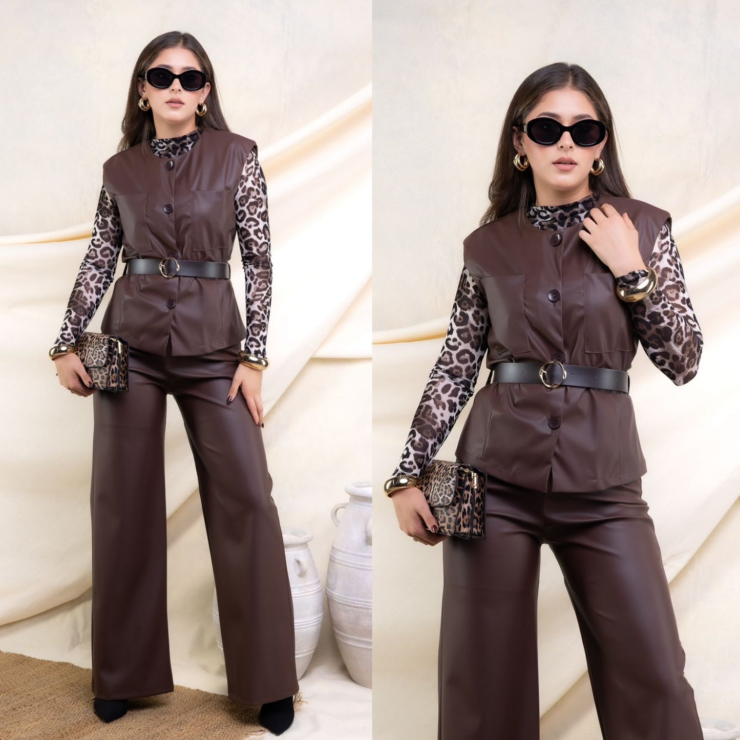 Conjunto de 3 Piezas en Vinipiel