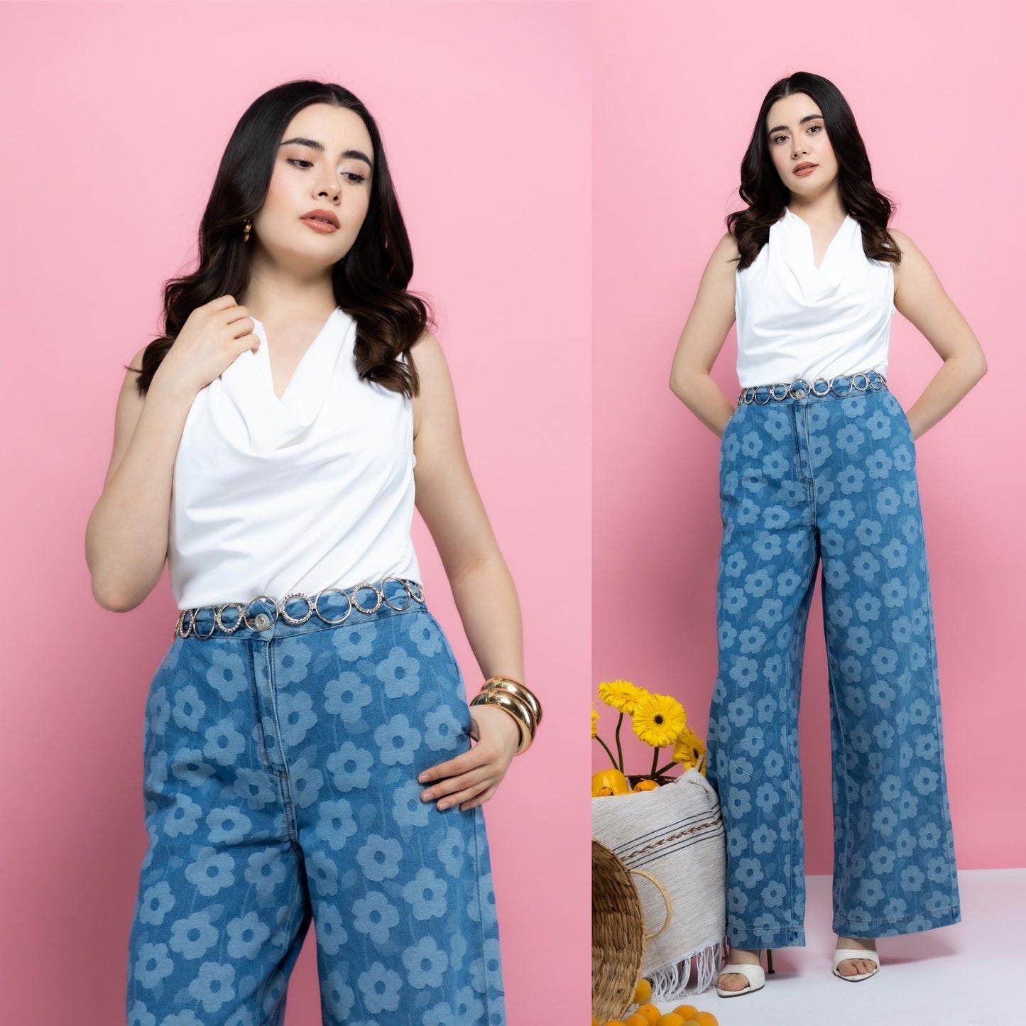 Blusa Satinada de Cuello Drapeado con Espalda Descubierta