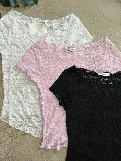 Blusa Asimétrica Encaje