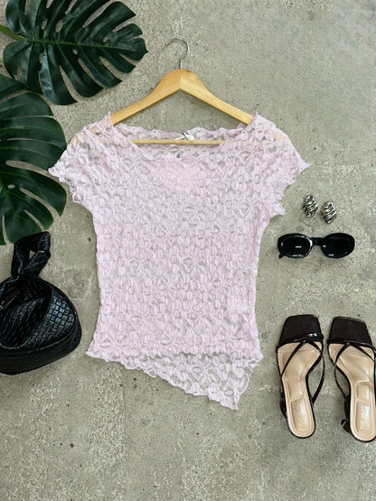 Blusa Asimétrica Encaje