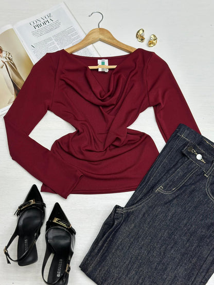 Blusa Cuello Cowl