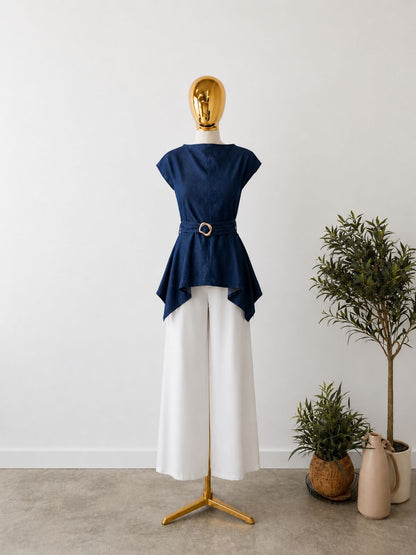 Blusa Mezclilla Hebilla Metálica