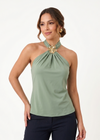 Blusa Halter detalle de Flor