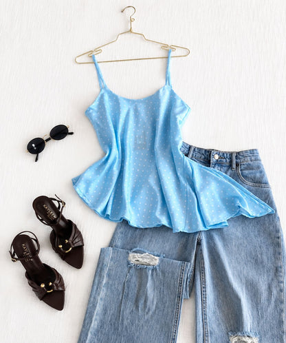 Blusa Asimétrica Lunares