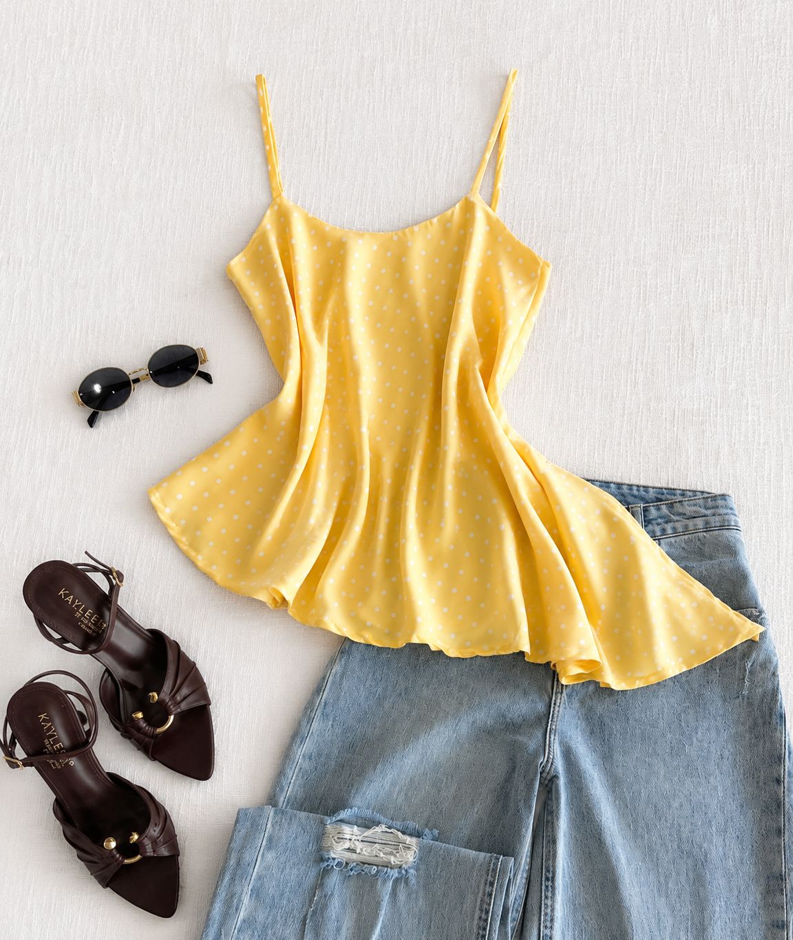 Blusa Asimétrica Lunares