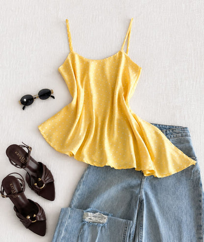 Blusa Asimétrica Lunares