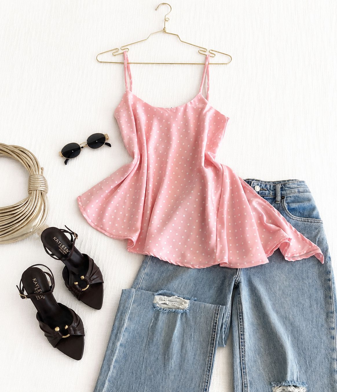 Blusa Asimétrica Lunares
