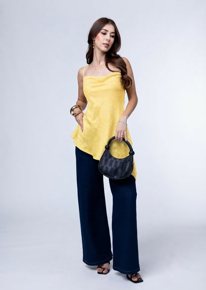 Blusa Asimétrica Lunares