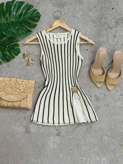 Blusa a rayas sin mangas