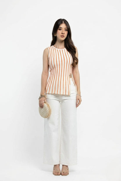 Blusa a rayas sin mangas