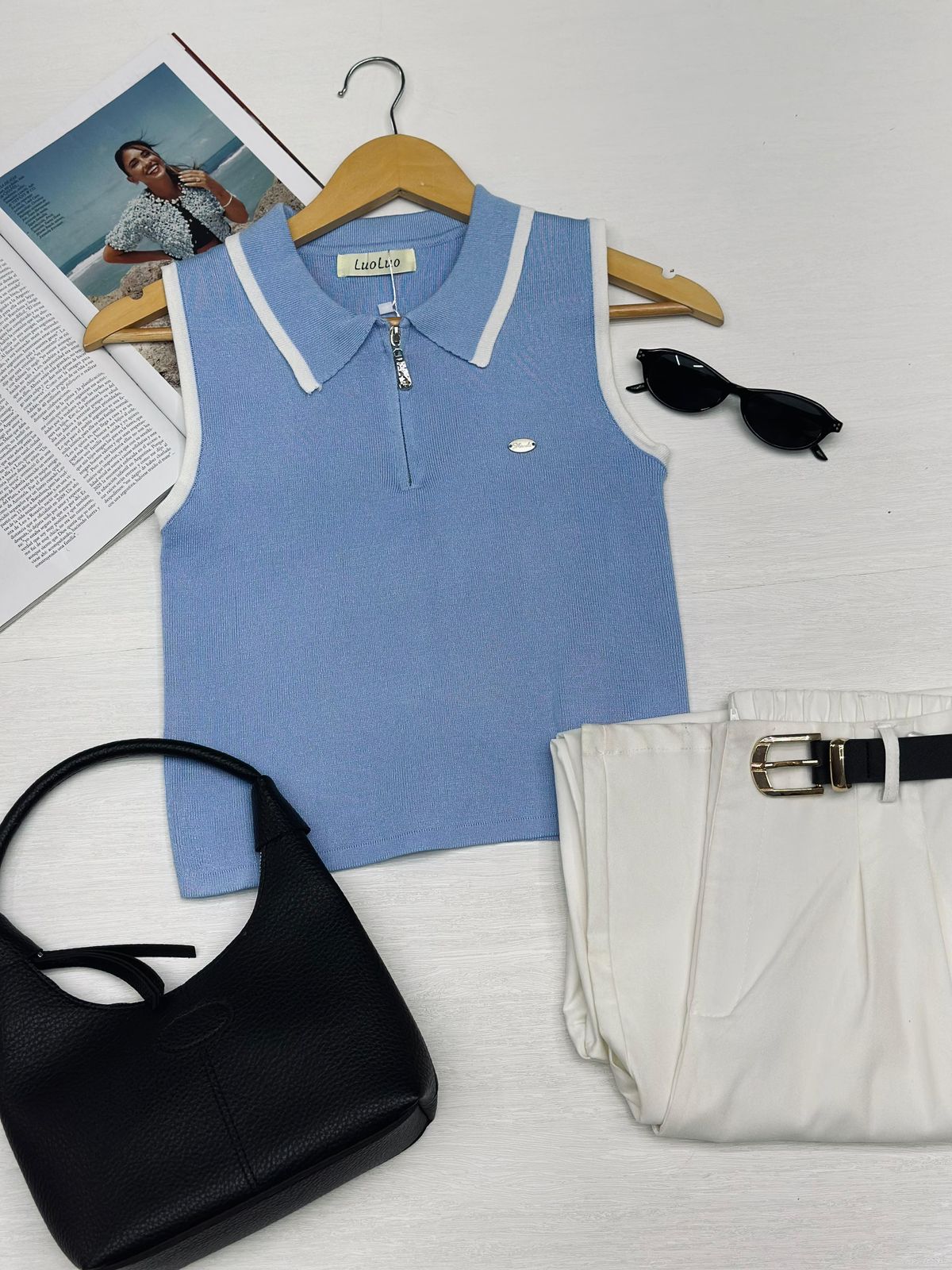 Blusa Tejida Zipper
