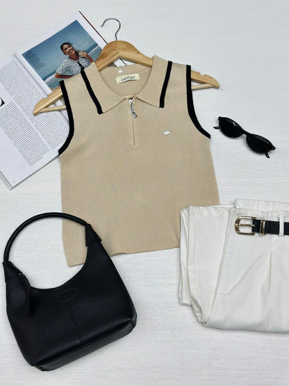 Blusa Tejida Zipper