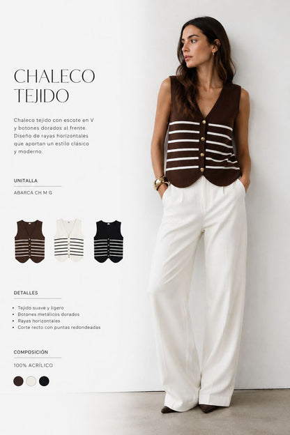 Chaleco Tejido Rayas