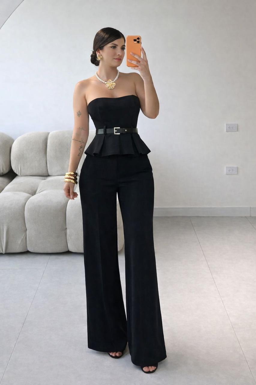 Palazzo Strapless con Cinto