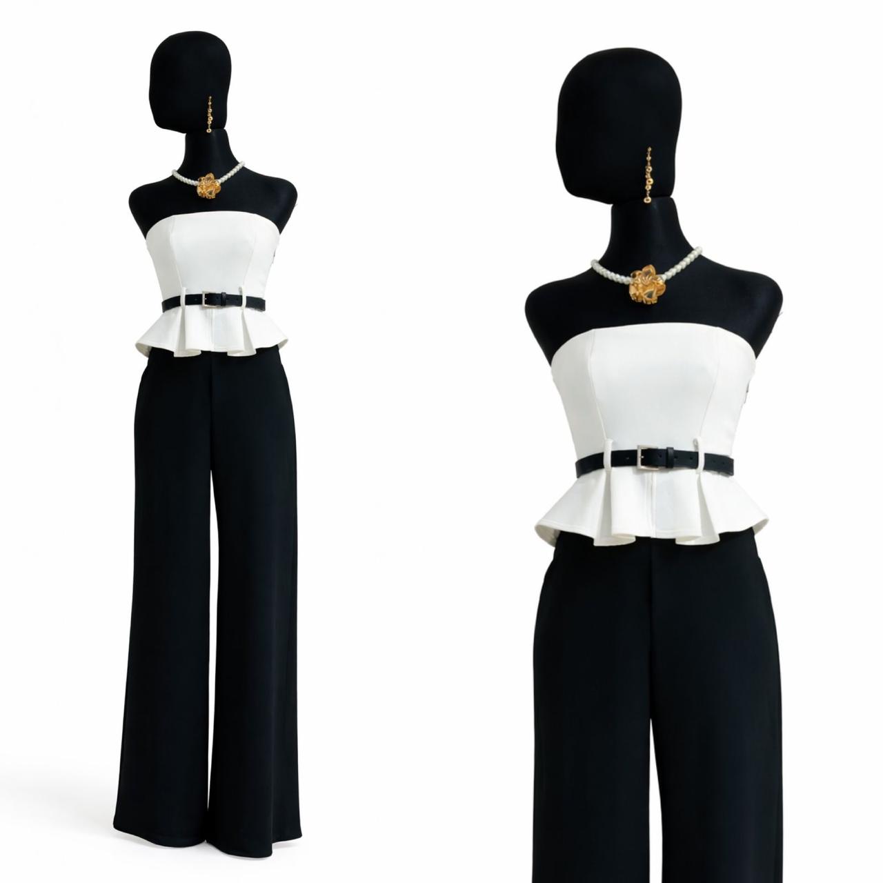 Palazzo Strapless con Cinto