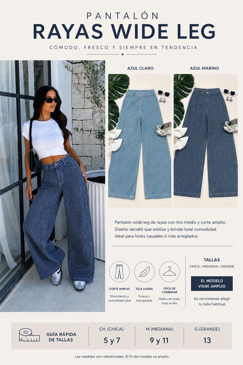 Pantalón de mezclilla a rayas