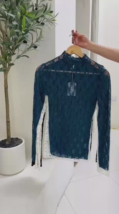 Blusa Encaje Transparencias
