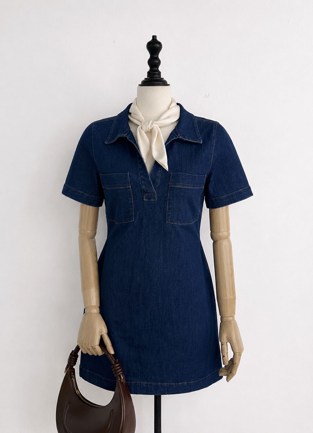 Vestido Corto Polo Mezclilla