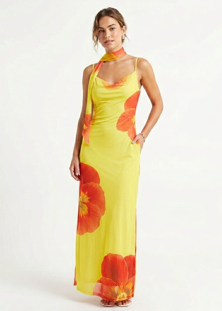 Vestido Mesh Floral