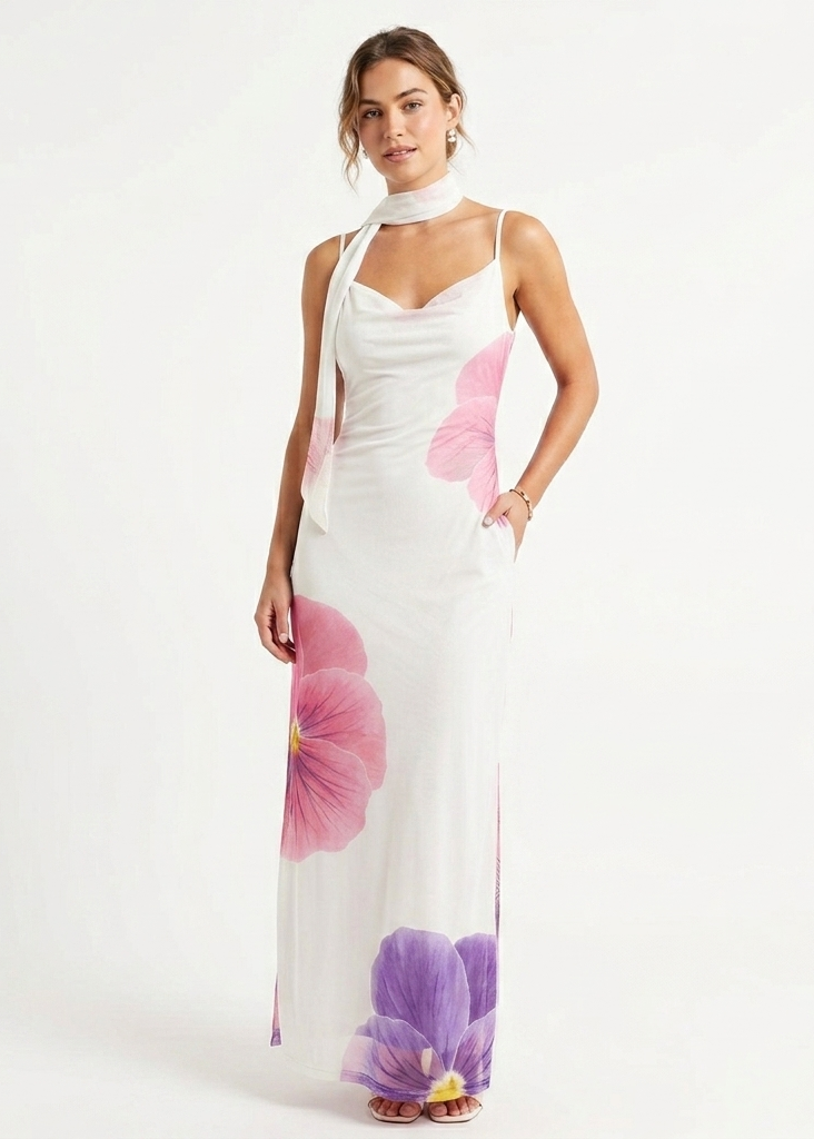 Vestido Mesh Floral