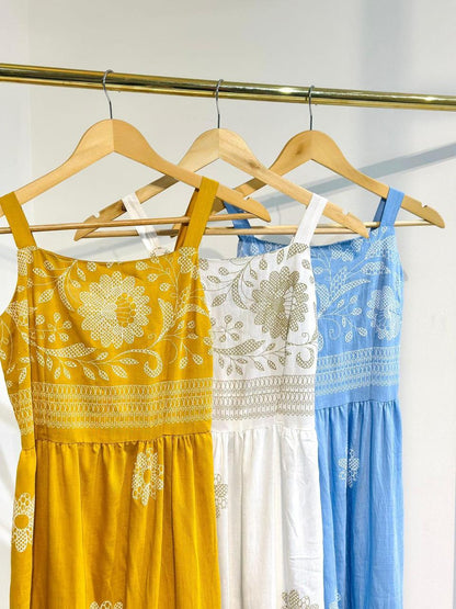 Vestido de tirantes con estampado de verano